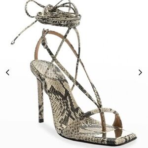 SCHUTZ Snakeskin Strappy Sandals